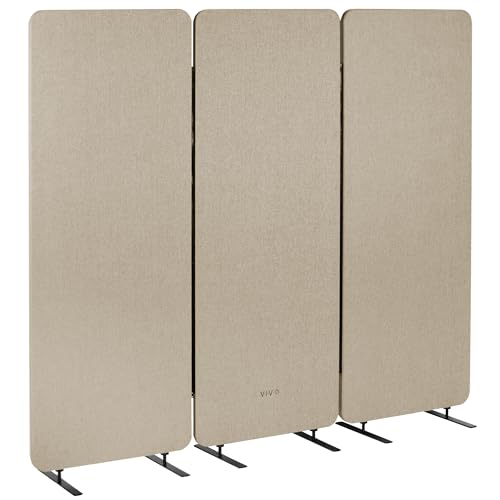 VIVO Beige Freestanding 72 x 66 in Privacy Panel, PP-3-T072BE