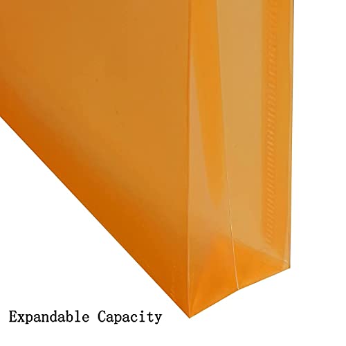 24 Packs Expandable Plastic Envelopes Poly Envelopes with Snap Button, Document File Folder Organizer for Work, Office, School, Legal Size, 6 Colors