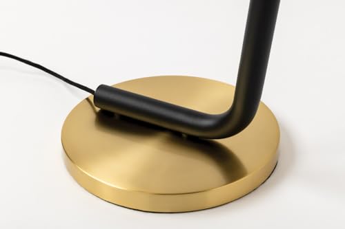 Mitzi Whit 1-Light Floor Lamp | Aged Brass and Black Finish | Made of Steel & Glass | Damp-Rated for Bathroom Use | 60.25" Overall Height | HL382401-AGB/BK