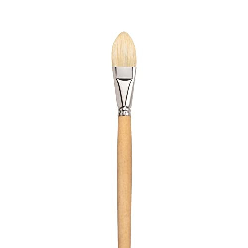Escoda Clasico Series 4535 Artist Oil & Acrylic Brush, Chungking Hog Bristle, Size 26, Filbert Extra Long Handle