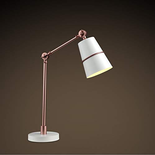 SONGCHAO Table Lamp Nordic Creative Desk Lamp Modern Minimalist Office Living Room Bedside Adjustable Mechanical Lamps for Night Stands(White)
