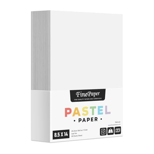 White Paper – Great for Arts and Crafts and Stationery Printing – 8.5 x 14" (Menu/Legal Size) – Regular Paper, 20lb Bond / 50lb Text / 75GSM – Copy, Writing and Printer Paper – 500 Sheets per Pack