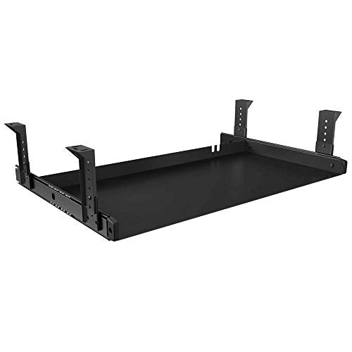 FRMSAET All-Metal 20/24/30 inch Slide Out Drawer Platform (20 inch, Black)