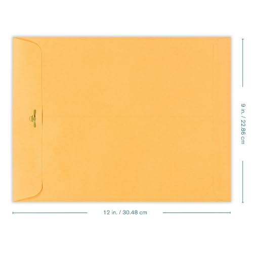 9x12 Clasp Envelopes, Brown Kraft Manila Mailing Envelopes, 100 Count