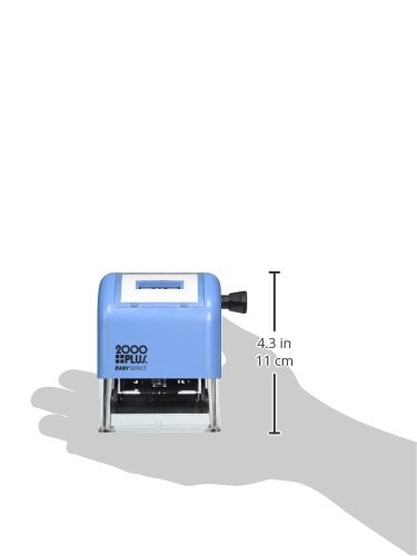 CONSOLIDATED STAMP MFG.,CO 2000 PLUS EASYselect Self-Inking Date Stamp, 1" x 5/32" Impression, Black Ink (011091)