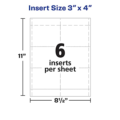 Avery® Customizable Name Badge Inserts, 3" x 4", White, 2 Packs of 300, 600 Printable Name Tag Inserts Total (35392)
