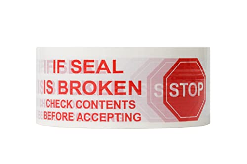 FLEXOVEN Security Shipping Packing Tape (Inside - Printe) Stop Sign Message “IF SEAL IS BROKEN - Check Contents Before Accepting" Sealing Tape 36 Rolls of 110 Yards length,2" 48mm x 100m