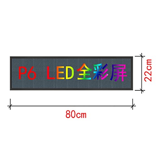 MekUk LED Sign Board Scrolling Message LED Sign Full Color LED Display Board Programmable Message Board for Shop, Bar, Restaurant for Store, Car, Business, Promotion (Size : 80cm*22cm)