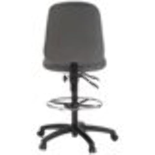 Contoured Dual Function Drafting Stool by Harwick - Gray Fabric