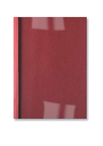 GBC A4 1.5mm 250gsm Thermal Binding Cover - Clear/Red (Pack of 100)