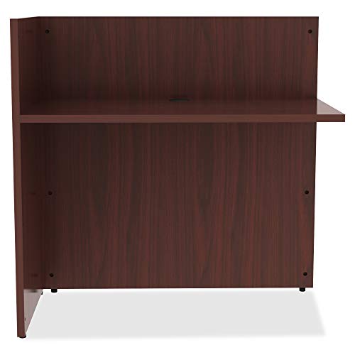 Lorell 59627 Essentials Reception Desk, Mahogany Laminate
