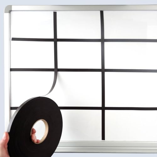 StoreSMART® - Magnetic Lines and Board Dividers - 1/2-inch x 25-feet (1 Roll) (25 feet Total) - for Magnetic WHITEBOARDS ONLY- Does not Work on Plain whiteboards or glassboards - ML1/2-25-1
