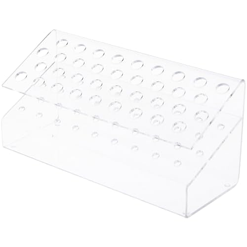 Plymor Clear Acrylic Slanted 36 Pen Display Holder, 4.5" H x 9.5" W x 3.75" D (2 Pack)