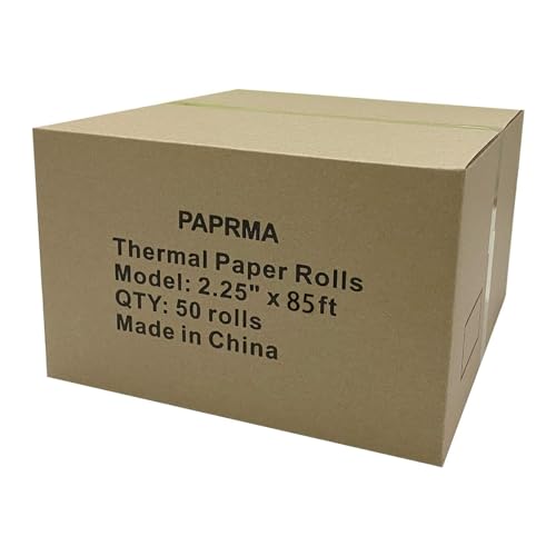 2 1/4'' x 85' Thermal Receipt Paper 300 Rolls, PAPRMA POS Paper Cash Register Paper Rolls, Thermal Paper for Square Terminal Credit Card Machine Verifone VX510 VX570 FD50 T4220