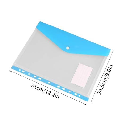 Filing Envelopes Multi-use Transparent Document Storage Frosted Bag File Bag Papers Pouch Folder for Office Home(Green)
