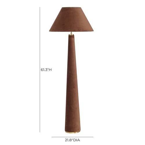First of a Kind Floor Lamp in Chocolate Brown Velvet