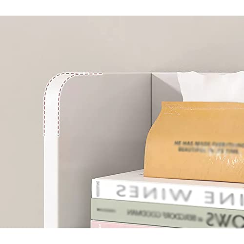 VHDY85KA Bookcase Desktop Shelf Wood Desktop Organizer Storage Shelf for Office Supplies and Home, Wood Desktop Bookshelf, The Best Companion for Office Desk, Grey Modern(L63*D17*H80cm)
