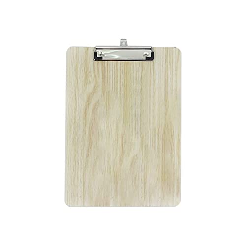Filing Envelopes Portable A4 A5 Wooden Writing Clipboard File Hardboard Document Holder Office School Stationery Plastic Folders (Color : A4-Wood Color)