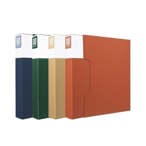 Filing Envelopes 4 Pcs Multi-Layer A4 Folder 80 Pages Information Book with Transparent Inserts Office Supplies Sheet Music Folder Plastic Folders