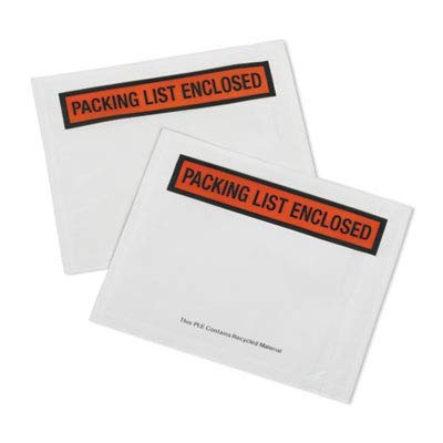 1000 pieces (5.5X7) Clear with "PACKING LIST ENCLOSED" printing pouch envelope bag for invoice packing slip (5.5X7)