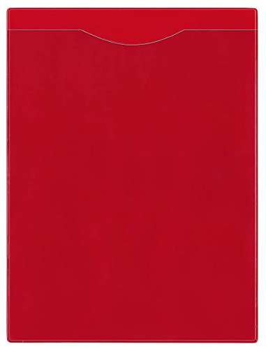 StoreSMART - Plastic File Jackets - Magnetic - Red 200-Pack - Open Short Side - FJ85SML-PQR-200