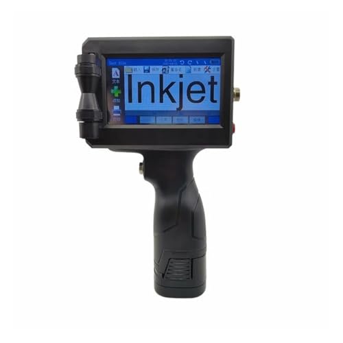 TECJHJZ Label Printer, 12.7mm Bar Batch Code Variable Number Date Expiry Lable Portable Hand Jet Handheld Thermal Inkjet Printer