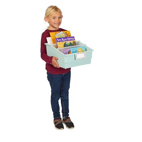 Really Good Stuff Picture Book Classroom Library Bins with Dividers, 6-Pack