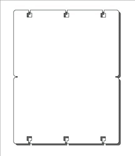 Print-Ready Rotary File Cards (8" x 5"), 2-UP, Die-Cut on 8-1/2" x 10-1/8" White 65lb Cover Paper - 250 Sheets (500 File Cards)