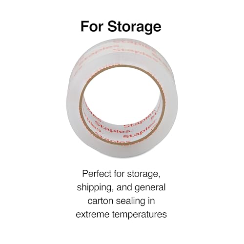 Staples Moving & Storage Packing Tape, 1.88x54.6 Yards, Clear, 36-Pk