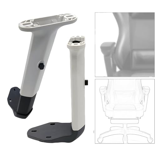 LOUYENOUS Pair of Height Chair Armrests, Gaming Task Chair Arms Set, Liftable, Chair Armrest for, Black(White)