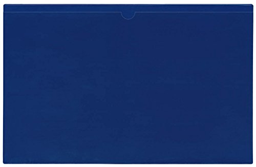 StoreSMART - File Jackets - 100-Pack - Blue Plastic Back, Clear Plastic Front - 11" x 17" - FJ3512PQB-100