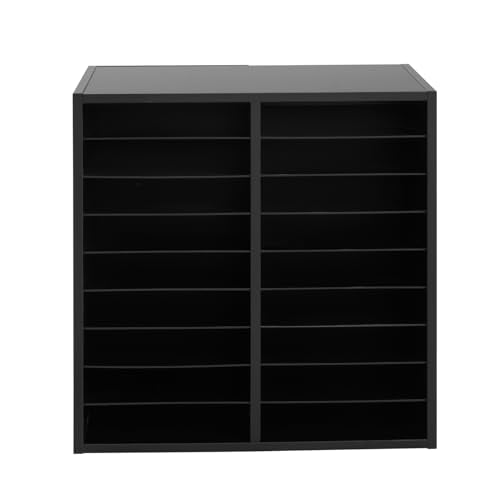 Really Good Stuff Black 18-Slot Mail Center with Trays 6 Colors