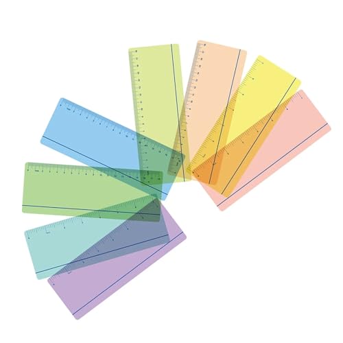 Guided Reading Strips 8-Pack Reading Strip Ruler Bookmarks, Measuring Guide for Dyslexia & Classroom Use