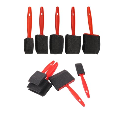 Foam Brushes for Painting 10 Set/50 Pcs Art Foam Brush Sets - Big & Small Size Paint Brushes for Color Wash Tasks