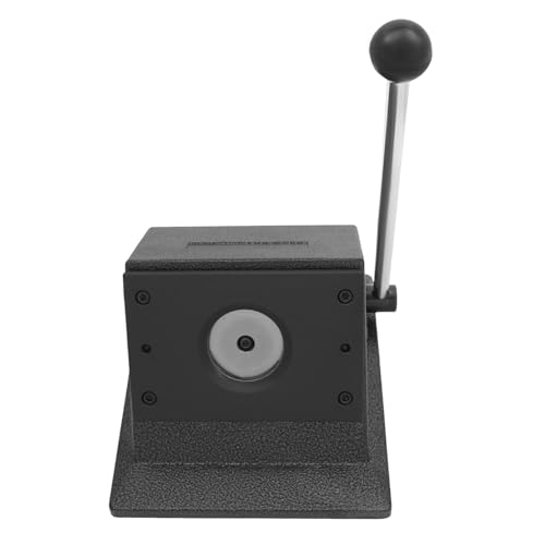 Punch Die Cutter, 1.46"/37mm Diameter Button Maker, 1.9"/48.5mm Diameter Circle Cutter, Badge Medal Label Cutting Machine, Sharp Steel Blade & Lever Handle Round Cutting Tool for A4 Paper, Card Stock