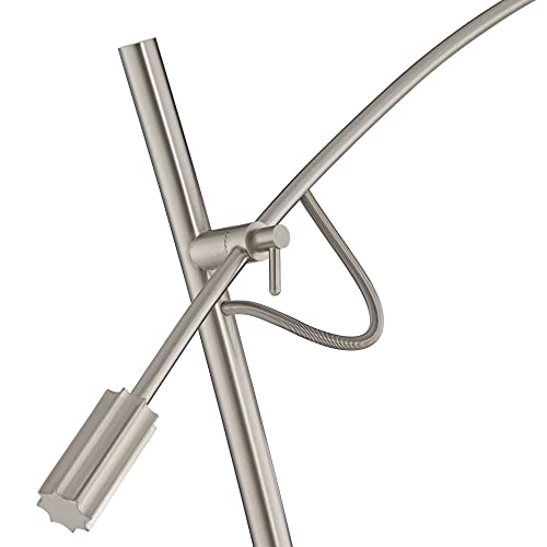 Raymond Brushed Nickel Boom Arc 69" Tall Floor Lamp with USB Dimmer