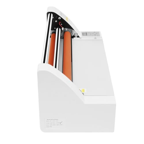 V350 Hot Cold Roll Laminator 110V Adjustable Digital Display Single & Dual Sided Laminator Electronic Temperature Control Laminating Machine 13.78inch Laminating Width