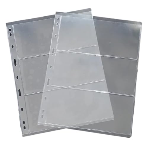36Pcs 3-Pocket Currency Sleeve Album Page Protectors for Collectors