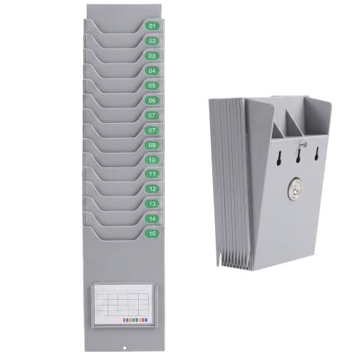 Retractable Wall Mounted Stacking Card Holder/Punch Card Rack 5-30 Slots