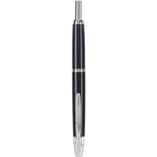 PILOT Vanishing Point Collection Retractable Fountain Pen, Blue Carbonesque with Rhodium Accents, Blue Ink, Fine Nib (60149)