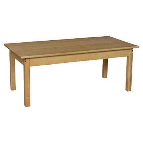 Wood Designs 24" x 48" Rectangle Hardwood Table with 24" Legs