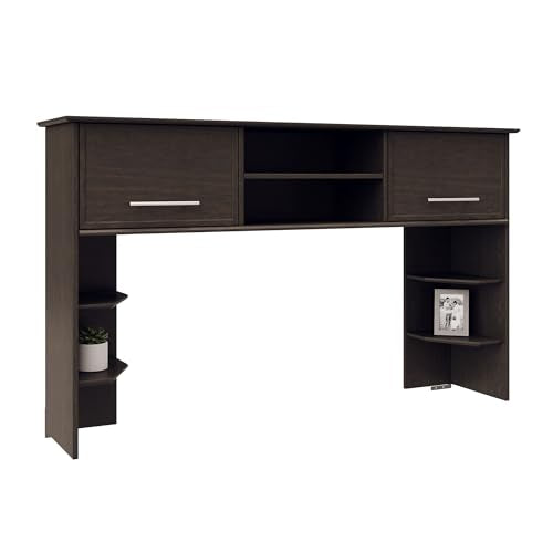 Realspace® Koru 60" W Hutch for L-Shaped or Straight Computer Desks, Espresso Oak