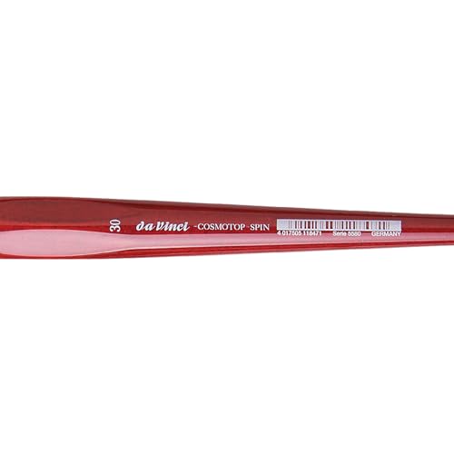 da Vinci Watercolor Series 5580 CosmoTop Spin Paint Brush, Round Synthetic with Red Handle, Size 30 (5580-30)