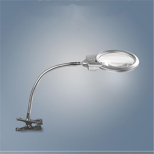 QWERAXZG Magnifier Clip Type Desktop Reading and Identification with LED Light