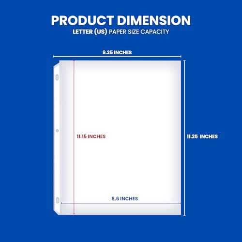 500 Pack Sheet Protectors for 3 Ring Binder, 8.5 x 11 Heavy Duty