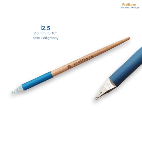 PRATIKPEN Italic Calligraphy Pen Set New Age, Italic handwriting calligraphy pen, technical art professional unique handle ink dip nib