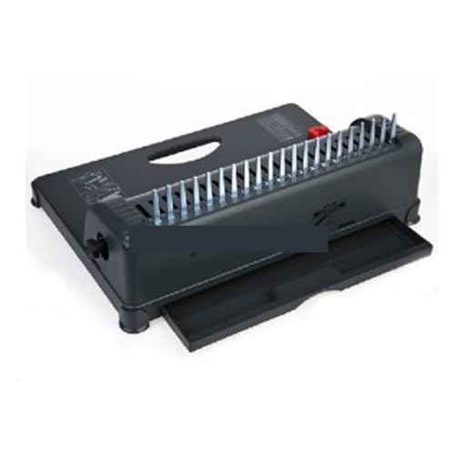 Binding Machines, A4 Paper Comb Type Financial Binding Machine Manual Rubber Ring Clamp Hole Punching Machine 21 Hole Manual Binding Machine 1pc