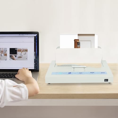 Thermal Binding Machine, 500 Sheets Capacity Book Binding Material with Manual Rail Clamp, Electric Thermal Binder for A4 Business Documents, Office and Home Projects