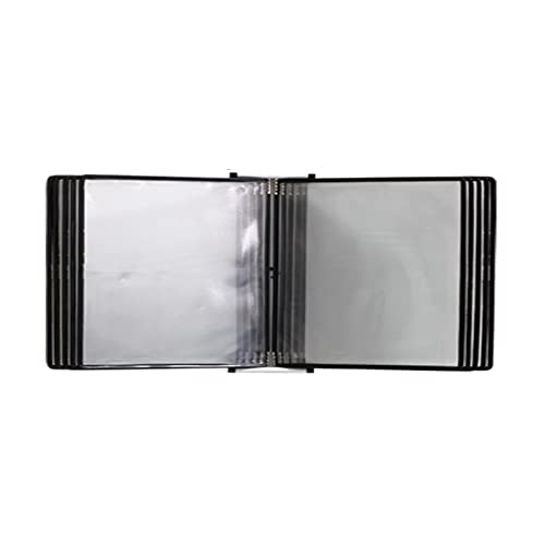 NUHSLF Wall Mount Reference Organizer - Catalog Display Rack, 10-Pocket Wall Reference Organizer, with Easy-Load Pockets, 20 Sheet Capacity Wall Mounted Reference System, A4 Let(Black)
