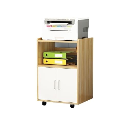FYorbitH Filing Cabinet Removable Office Shelf Printer Shelf Filing Cabinet Multi-Tier Storage Shelf with Door Desk Side Cabinet Drawer Cabinet(Multi-Colored)